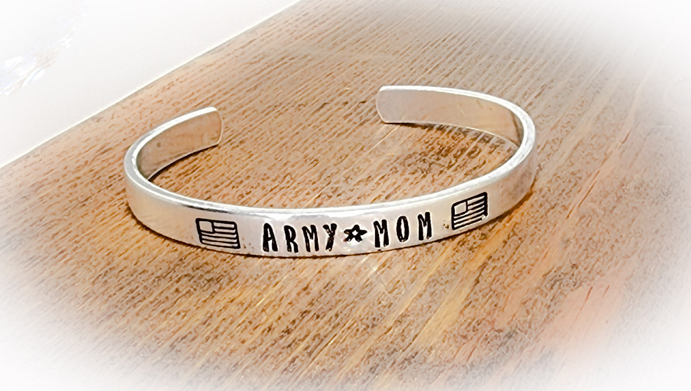 Army Mom Cuff Bracelets