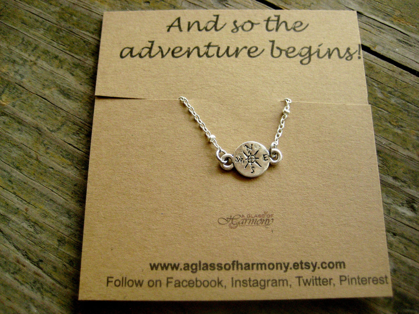 GRADUATION GIFT - Graduation Necklace, Graduation Jewelry, And So The Adventure Begins, Graduation gift for her, Mountain Jewelry