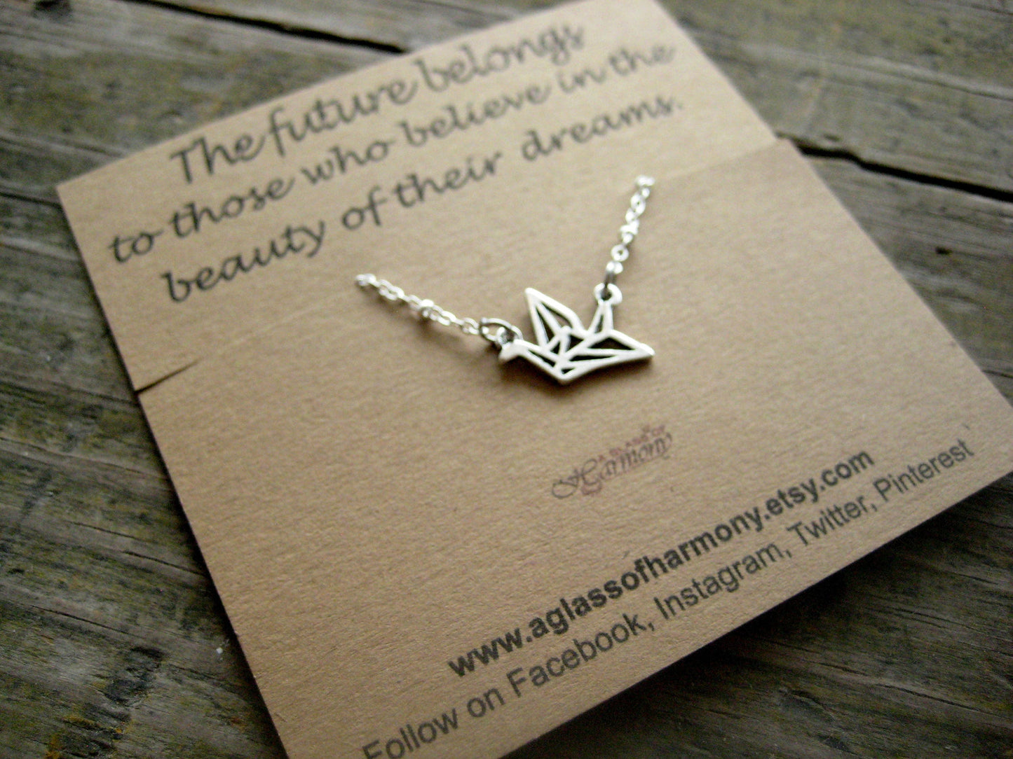 GRADUATION GIFT - Graduation Necklace, Graduation Jewelry, Gift for grad, Oragami Bird Necklace, Graduation gift for her, Inspiration Gift