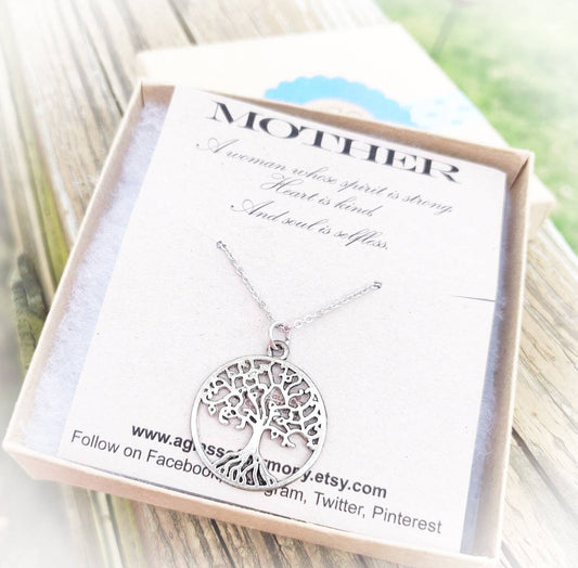 Necklace for Mom, Best Mom Ever, Mother's Day Gift, Jewelry for Mom, Necklace for Mom with Card, Gift For Mom, Tree of Life Necklace