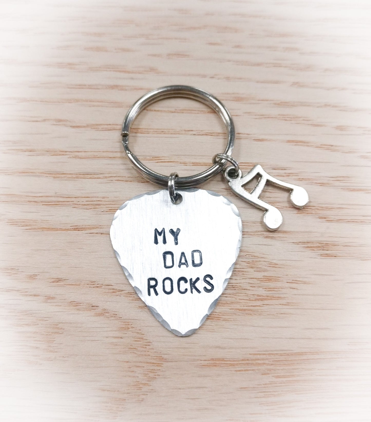 Father's Day Keychain, Music Keychain for Dad, Guitar Pick Keychain for Dad, Keychain with Guitar Pick, , Guitar Pick Gift For Dad