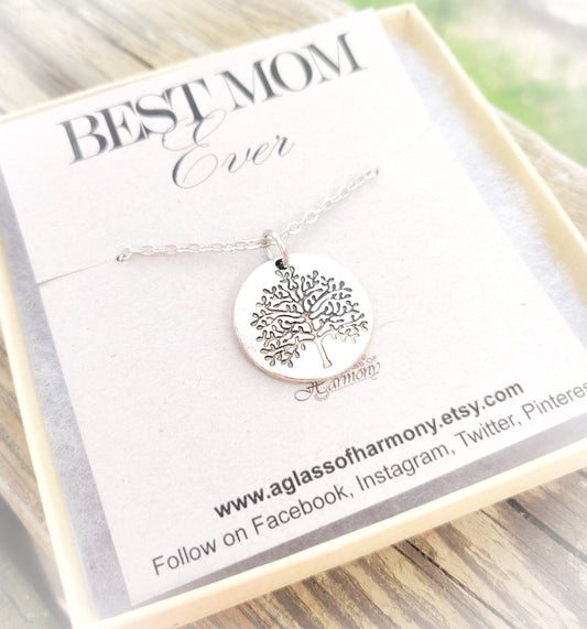 Necklace for Mom, Best Mom Ever, Mom Necklace, Jewelry for Mom, Necklace for Mom with Card, Mother's Day Gift, Ready to Give Gift for Mom