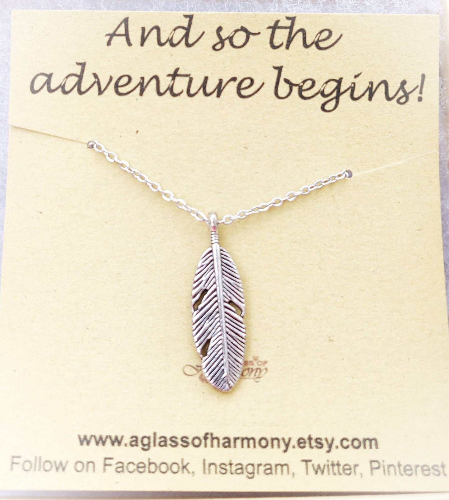 GRADUATION GIFT - Graduation Necklace, Graduation Jewelry, Gift for grad, Feather Necklace, Graduation gift for her, Inspiration Gift