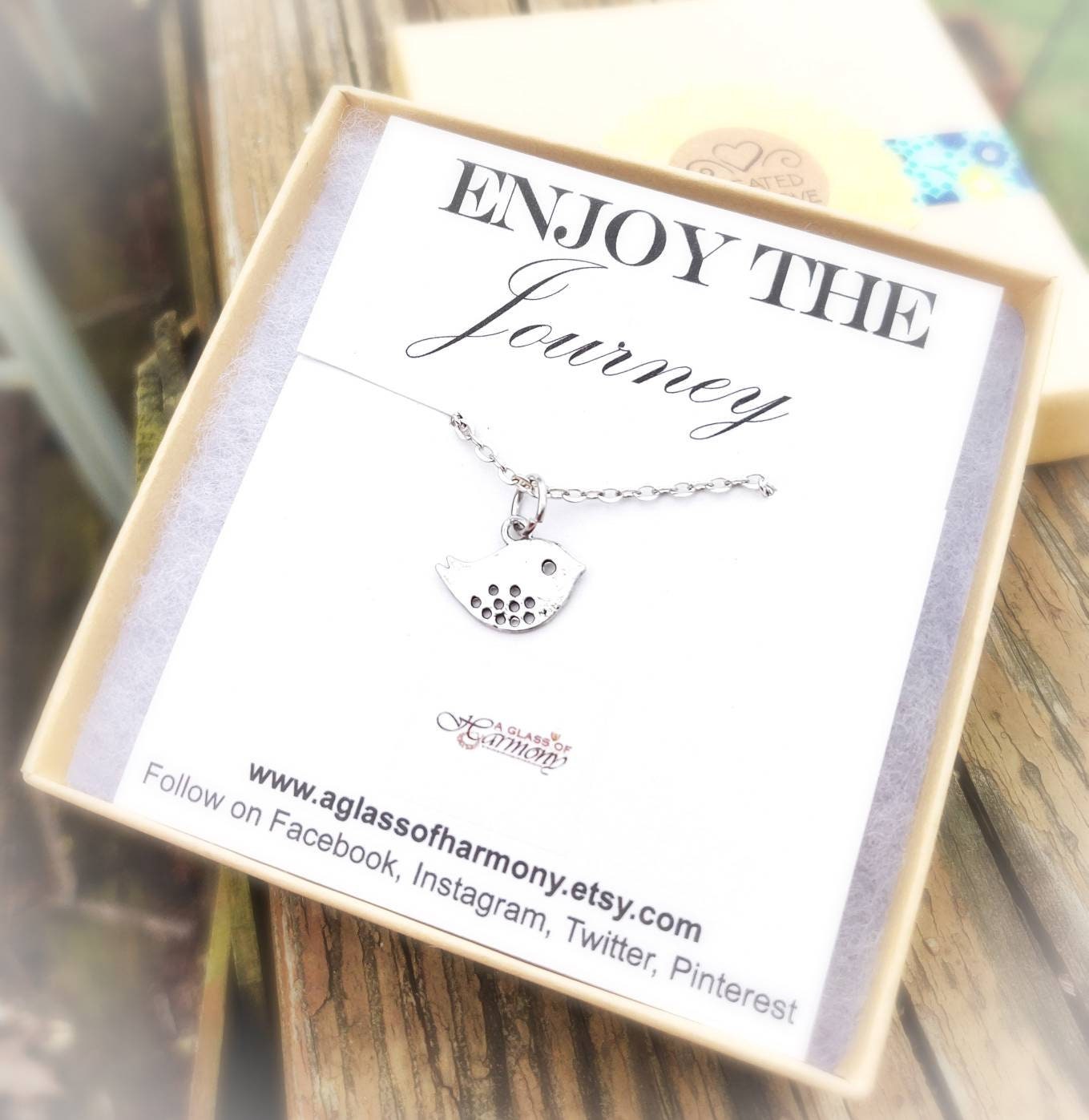 GRADUATION GIFT - Graduation Necklace, Graduation Jewelry, Gift for grad, Cute Bird Necklace, Graduation gift for her, Inspiration Gift