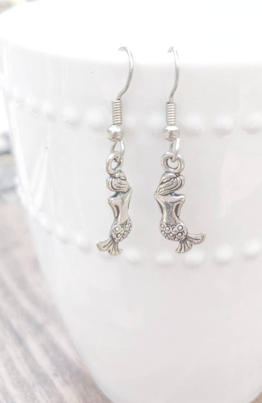 Mermaid Earrings, Kids Earrings, Kids Dangle Earrings, Mystical Creature Earrings, Fairy Tail Earrings, Mermaid Jewelry, Mermaid Gift