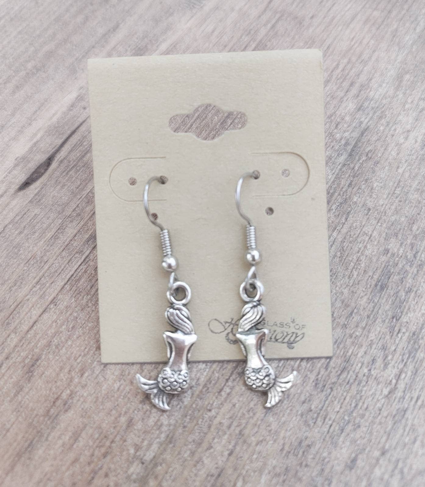 Mermaid Earrings, Kids Earrings, Kids Dangle Earrings, Mystical Creature Earrings, Fairy Tail Earrings, Mermaid Jewelry, Mermaid Gift