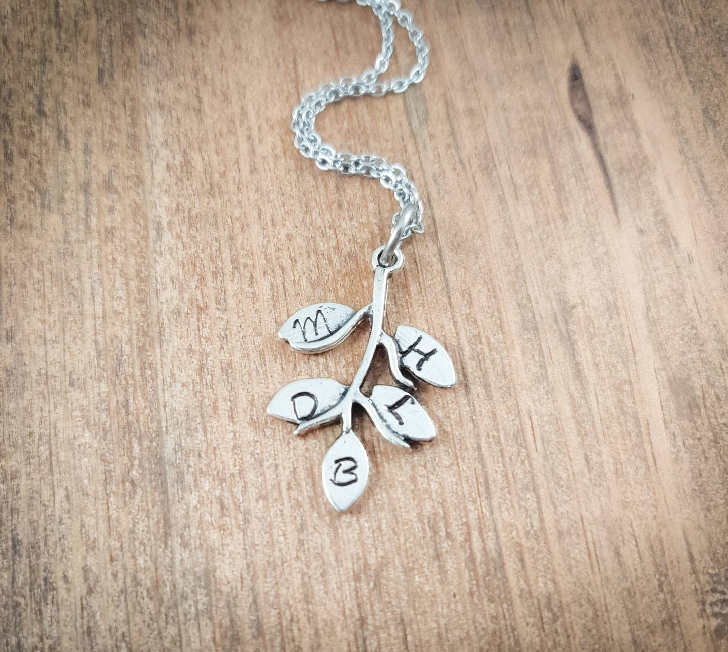 Family Initial Necklace, Tree Jewelry, Tree of Life Necklace, Tree Branch Necklace with Initials, Tree Necklace with Initials, Tree Branch