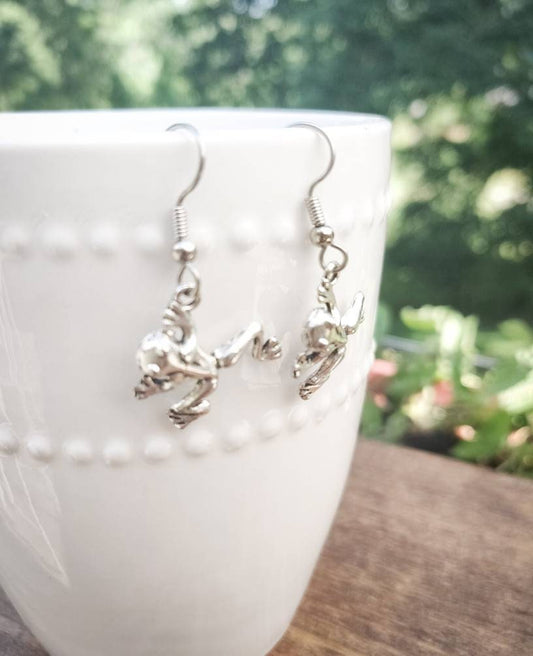 Frog Earrings, Frog Lover Earrings, Frog Jewelry, Frog Jewelry Gift, Frog Gift, Gift for Her, Animal Earrings, Animal Jewelry, Birthday Gift