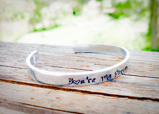 You're My Person Cuff Bracelet, You're My Person Friend Gift, You're My Person Jewelry, Girlfriend Gift, Gift for Wife, Anniversary Gift