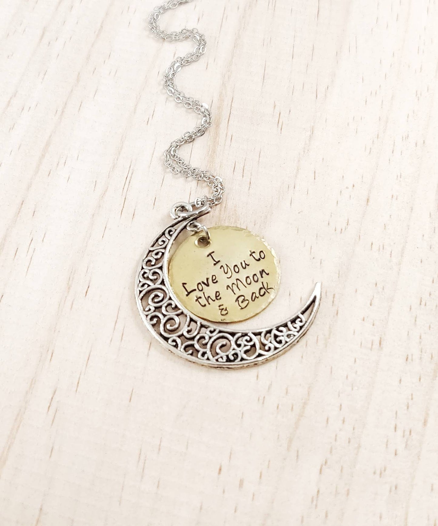 I Love You to the Moon and Back, I Love You to the Moon and Back Necklace, Gift for Mom, Gift for Daughter, Necklace for Daughter