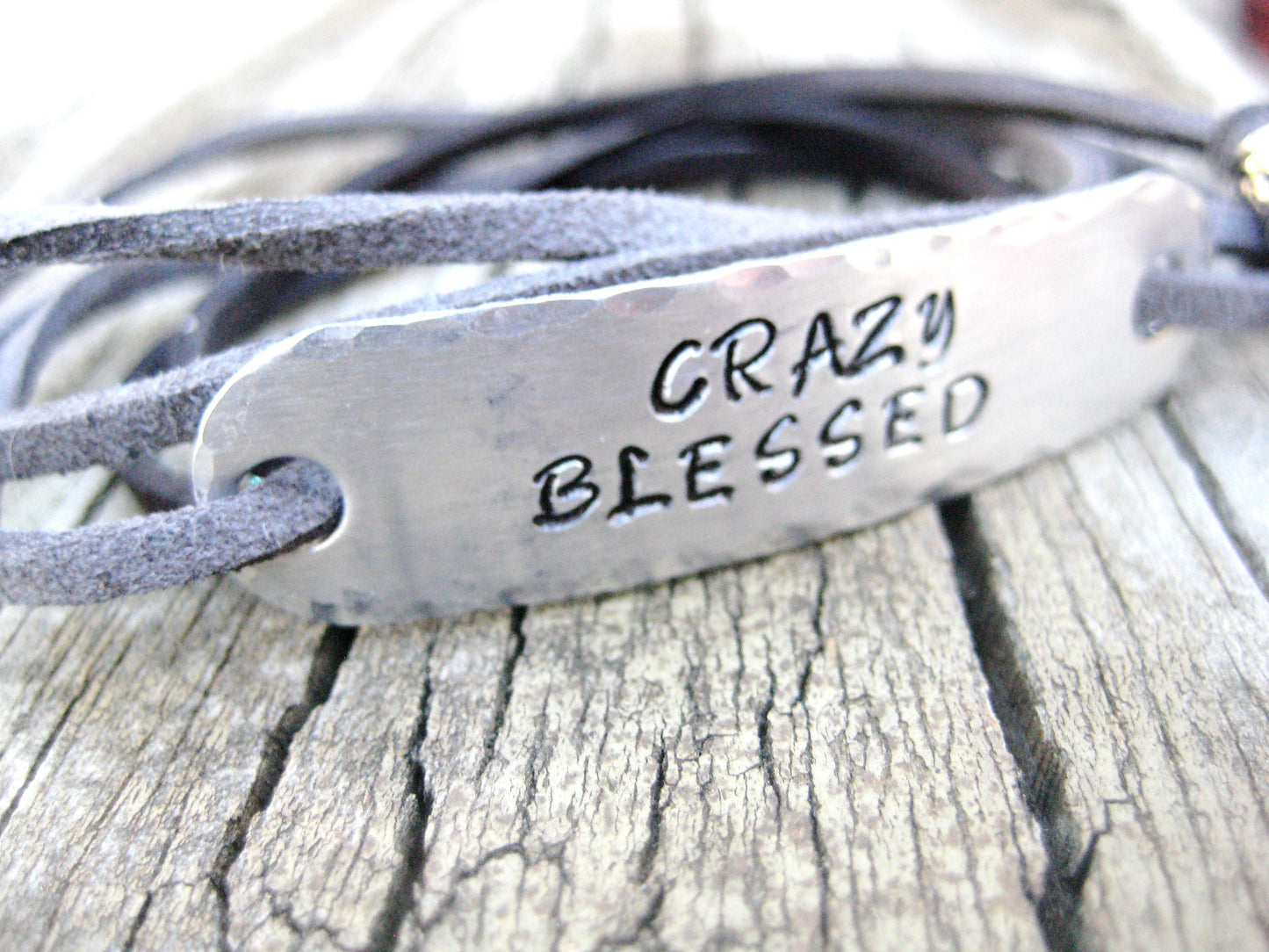 Personalized Bracelet Wrap, Crazy Blessed, Faith Bracelet, Bracelet With Words, Faith Gift, Blessed Bracelet