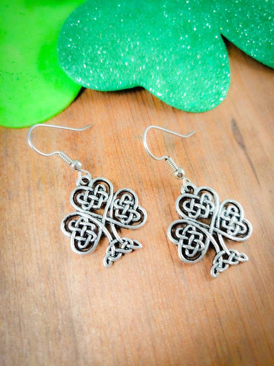 Shamrock Earrings, St. Patrick's Day Earrings, Celtic Knot Earrings, St. Patrick's Day Jewelry, Shamrock Jewelry, Celtic Knot jewelry