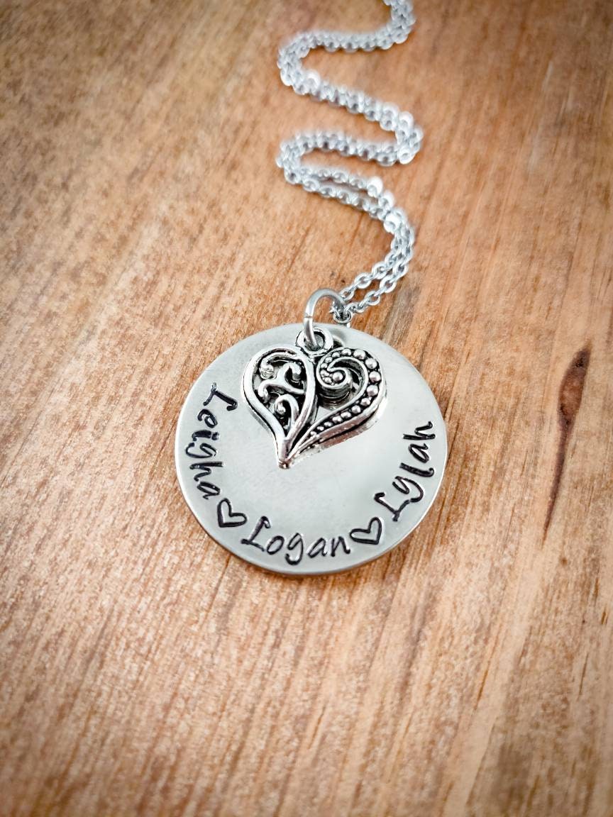 Personalized Mom Necklace, Mom Necklace, Nana Necklace, Grandma Jewelry, Grandma Necklace, Grandkids Name Necklace, Kid's Names Necklace