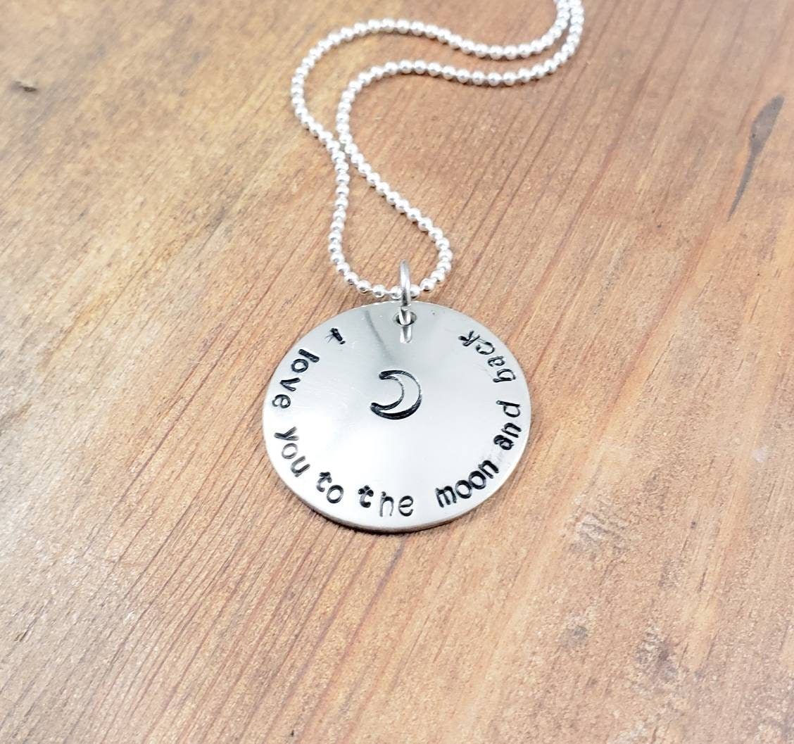 I LOVE YOU To The Moon And Back Necklace, Mother's Day gift,  Gift for Mom, Mother Daughter Gift, Gift for Daughter, Mom Gift, Kid Gift