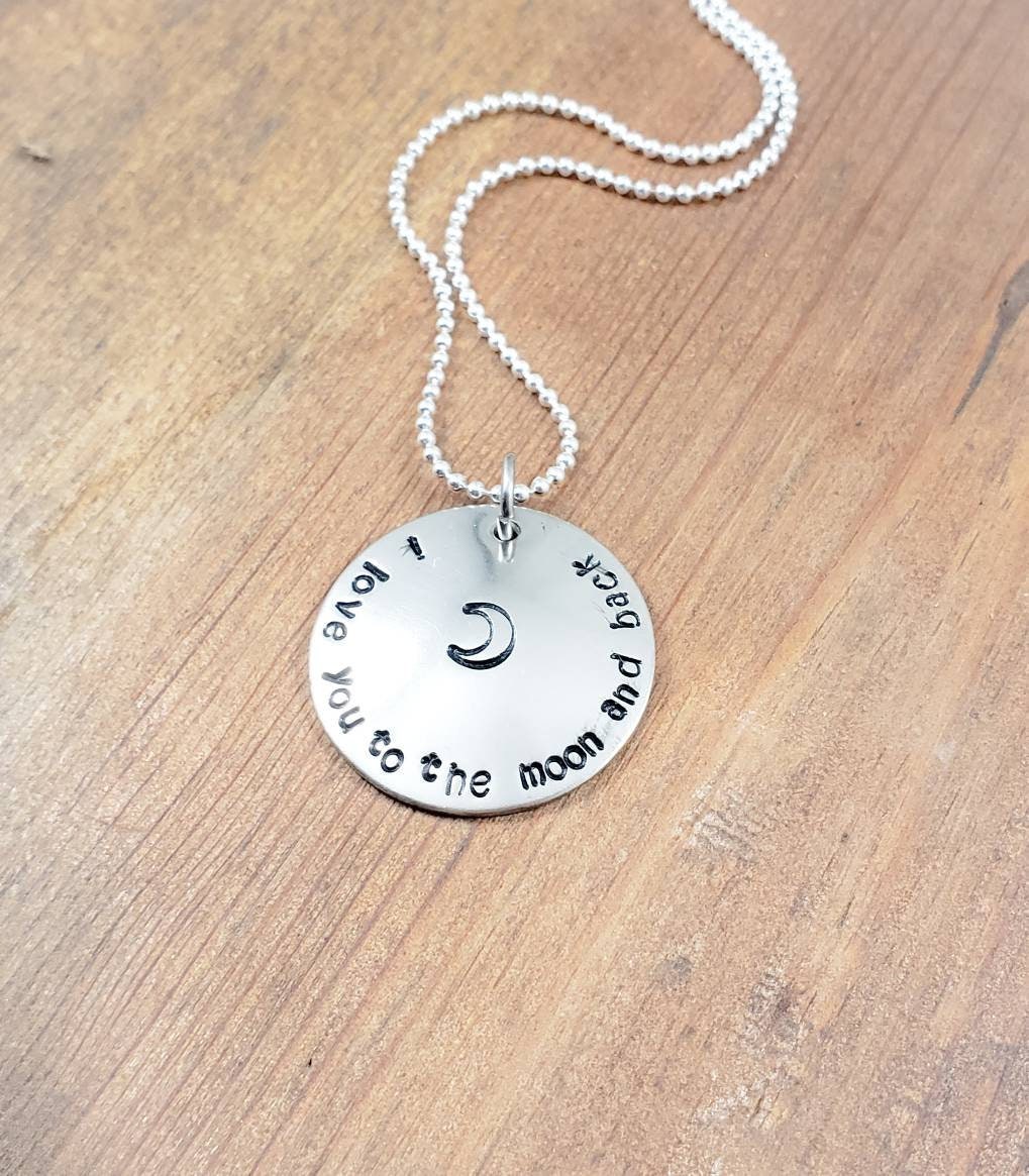 I LOVE YOU To The Moon And Back Necklace, Mother's Day gift,  Gift for Mom, Mother Daughter Gift, Gift for Daughter, Mom Gift, Kid Gift