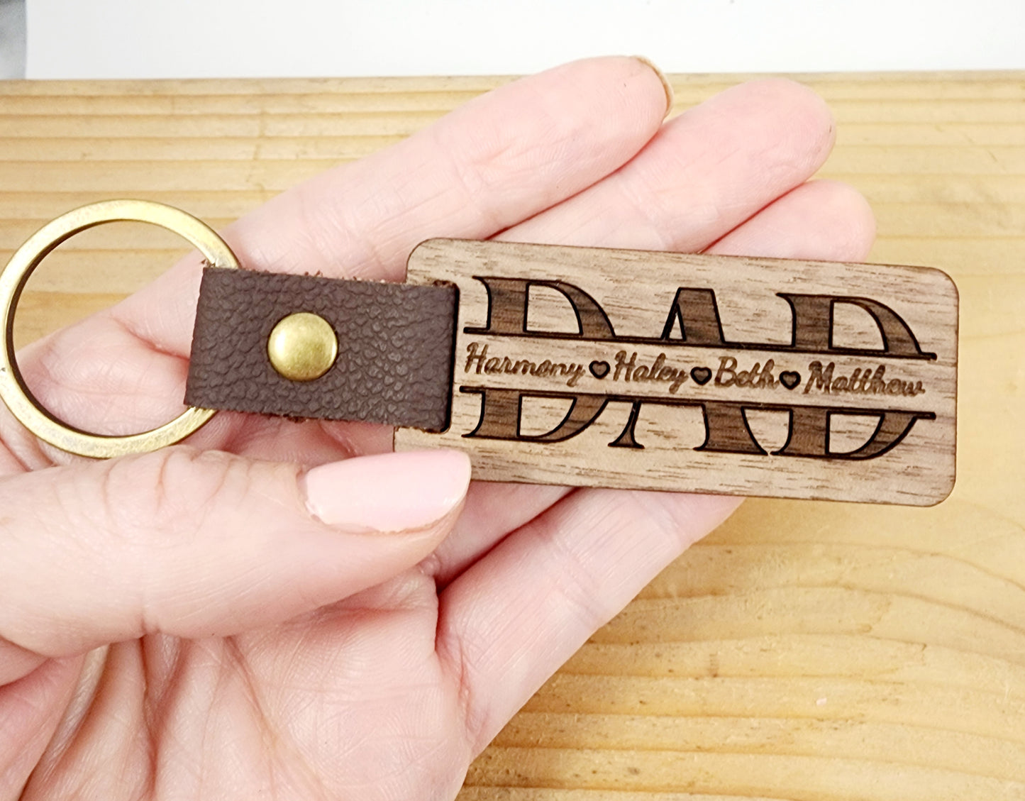 Personalized Dad Keychain, Keychain for Dad with Kids Names, Father's Day Keychain with Names, Keychain for Dad, Dad Keychain