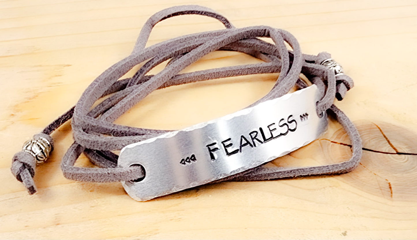 Fearless Bracelet, Inspirational Bracelet, Inspirational Wrap Bracelet, Graduation Bracelet, Graduation Gift