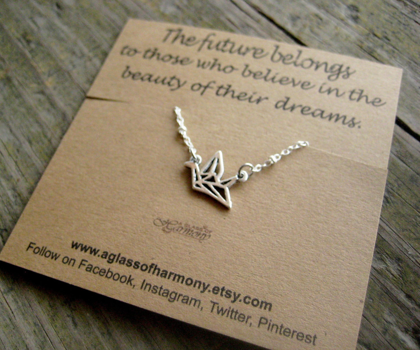 GRADUATION GIFT - Graduation Necklace, Graduation Jewelry, Gift for grad, Oragami Bird Necklace, Graduation gift for her, Inspiration Gift
