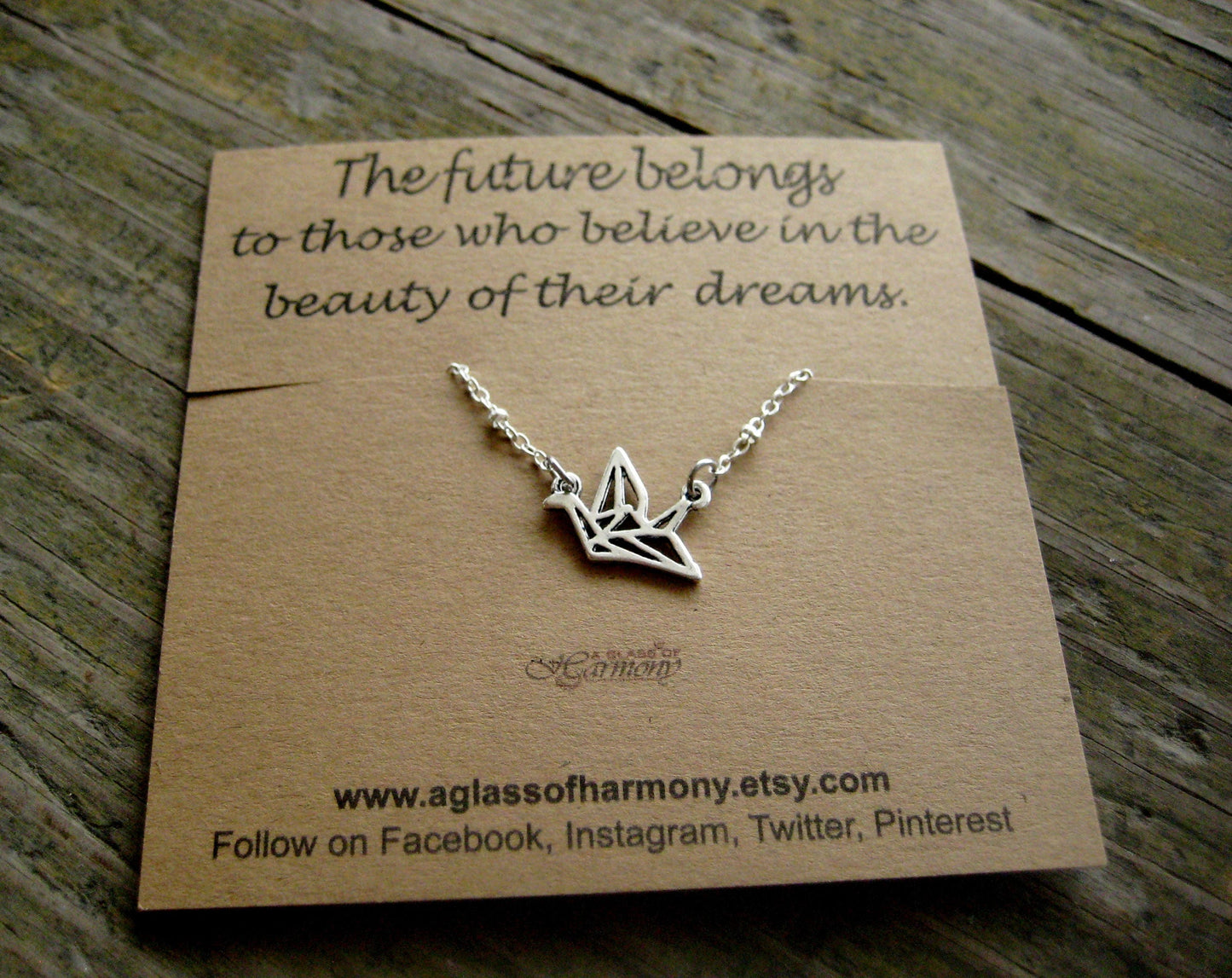 GRADUATION GIFT - Graduation Necklace, Graduation Jewelry, Gift for grad, Oragami Bird Necklace, Graduation gift for her, Inspiration Gift