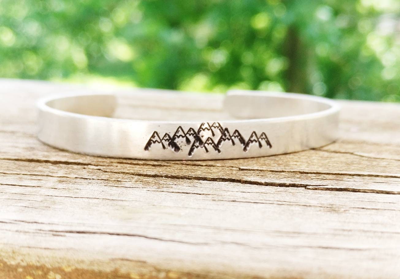 MOUNTAIN JEWELRY - Mountain Bracelet, The Mountains are Calling, Adventure Jewelry, Mountains, Adventure, Mountain Love, Mountain Gift