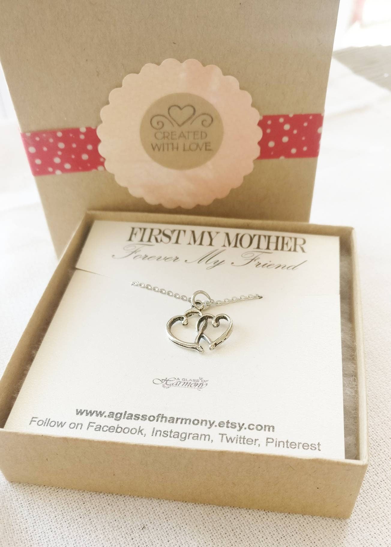 Necklace for Mom,  Mom Necklace, Jewelry for Mom, Necklace for Mom with Card, Gift For Mom, Gift for Mother's Day, Mother Daughter Gift