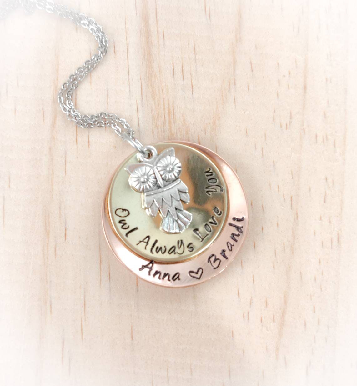 OWL ALWAYS LOVE You - Gift for Mom, Owl Jewelry, Necklace for Mom, Mom Gift, Mom Necklace,Jewelry for Mom with names, Necklace with names