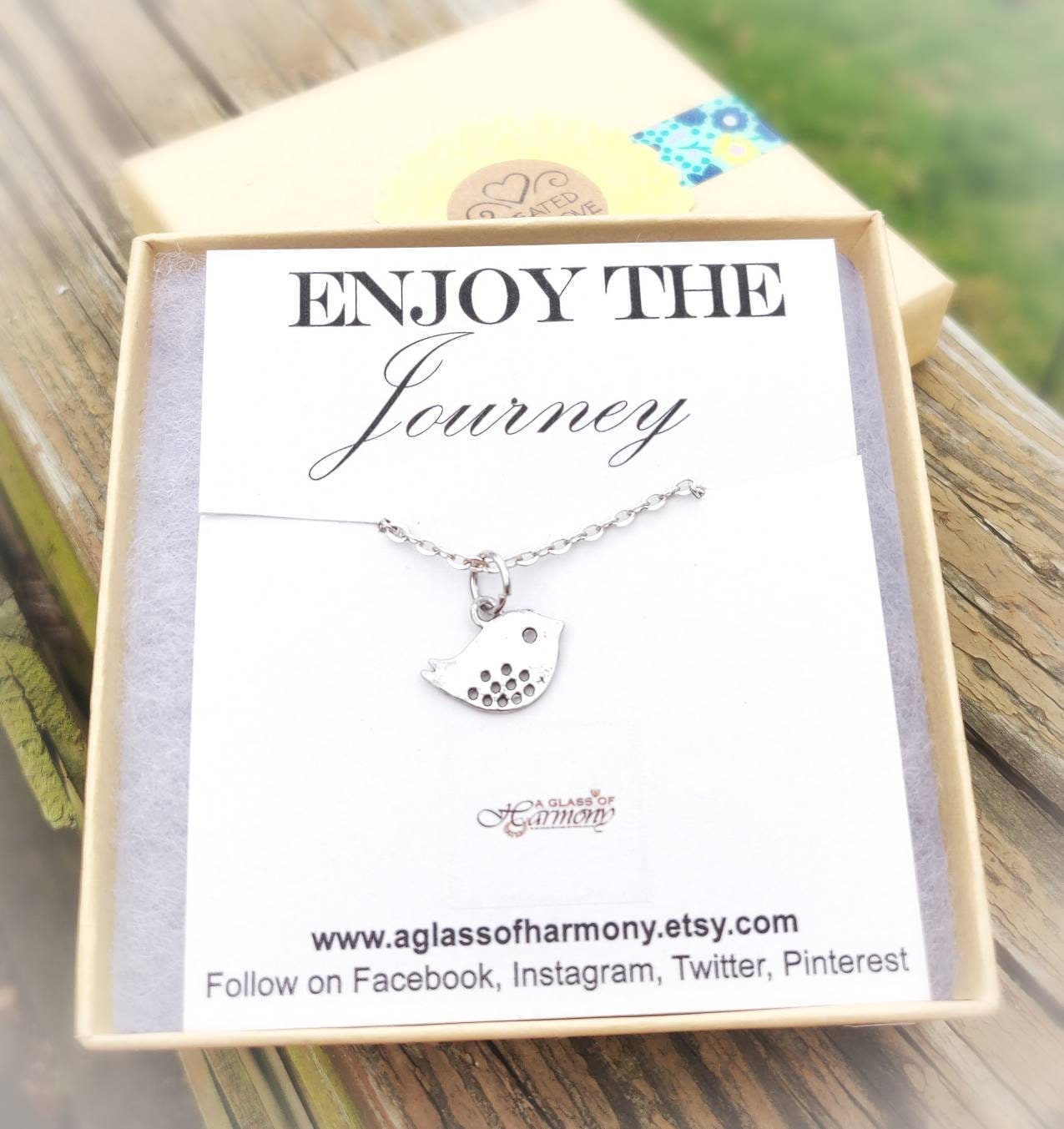 GRADUATION GIFT - Graduation Necklace, Graduation Jewelry, Gift for grad, Cute Bird Necklace, Graduation gift for her, Inspiration Gift