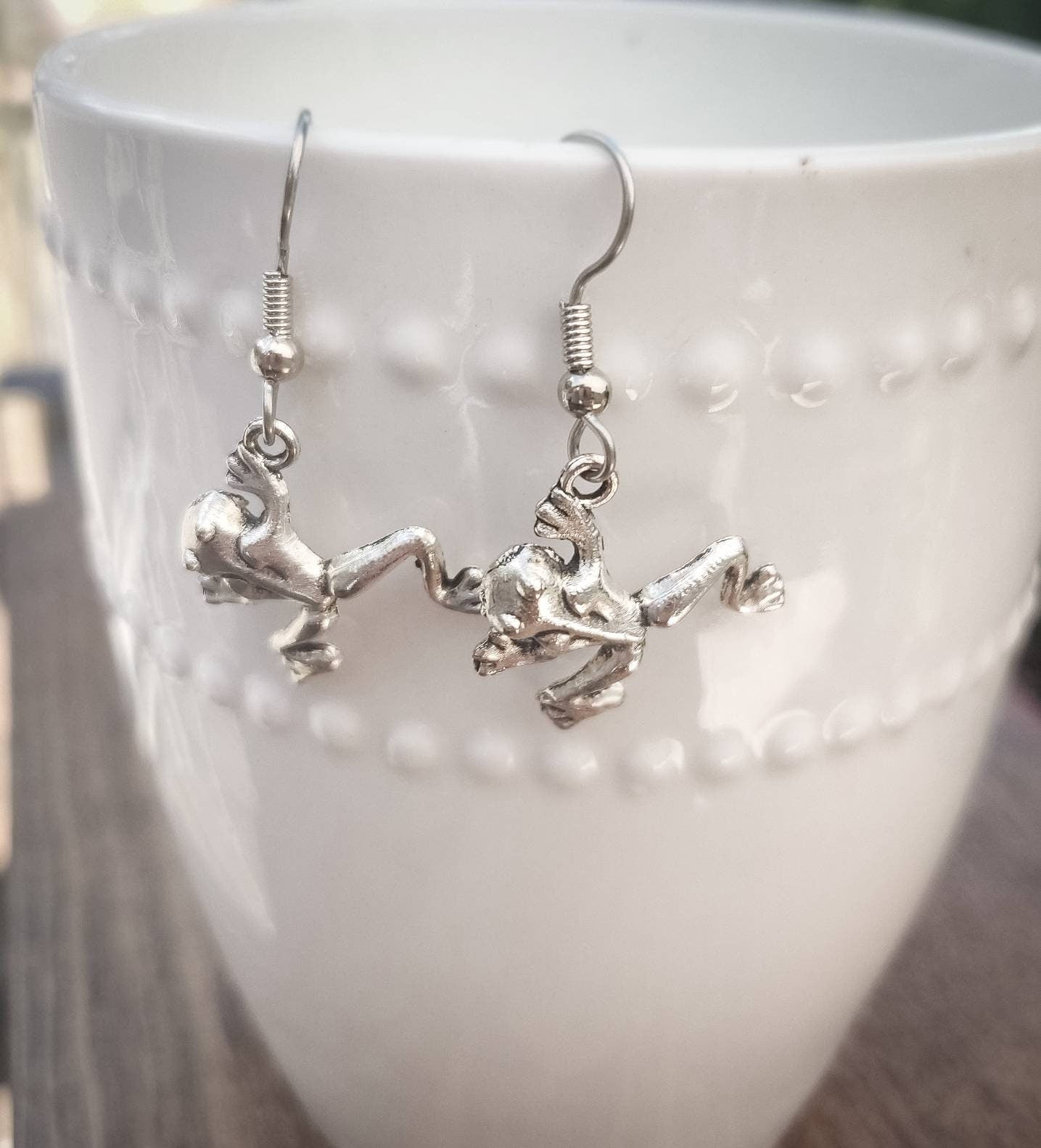 Frog Earrings, Frog Lover Earrings, Frog Jewelry, Frog Jewelry Gift, Frog Gift, Gift for Her, Animal Earrings, Animal Jewelry, Birthday Gift