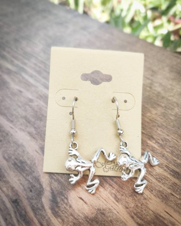Frog Earrings, Frog Lover Earrings, Frog Jewelry, Frog Jewelry Gift, Frog Gift, Gift for Her, Animal Earrings, Animal Jewelry, Birthday Gift