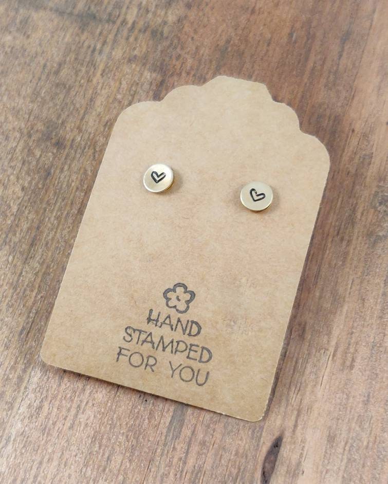 Gold Stud Earrings, Tiny Heart Earrings, Small Earrings, Dainty Earrings, Tiny Earrings, Heart Earrings, Small Gold Earrings