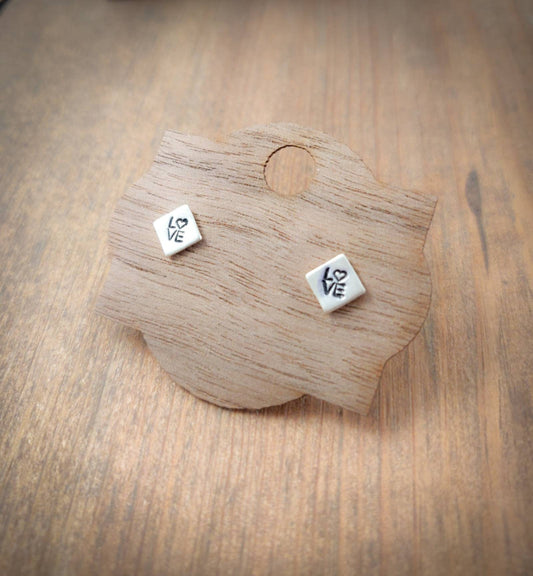 Love Earrings, Tiny Earrings, Love Heart Earrings, Heart Earrings, Be Kind Earrings, Small Earrings, Small Earrings, Dainty