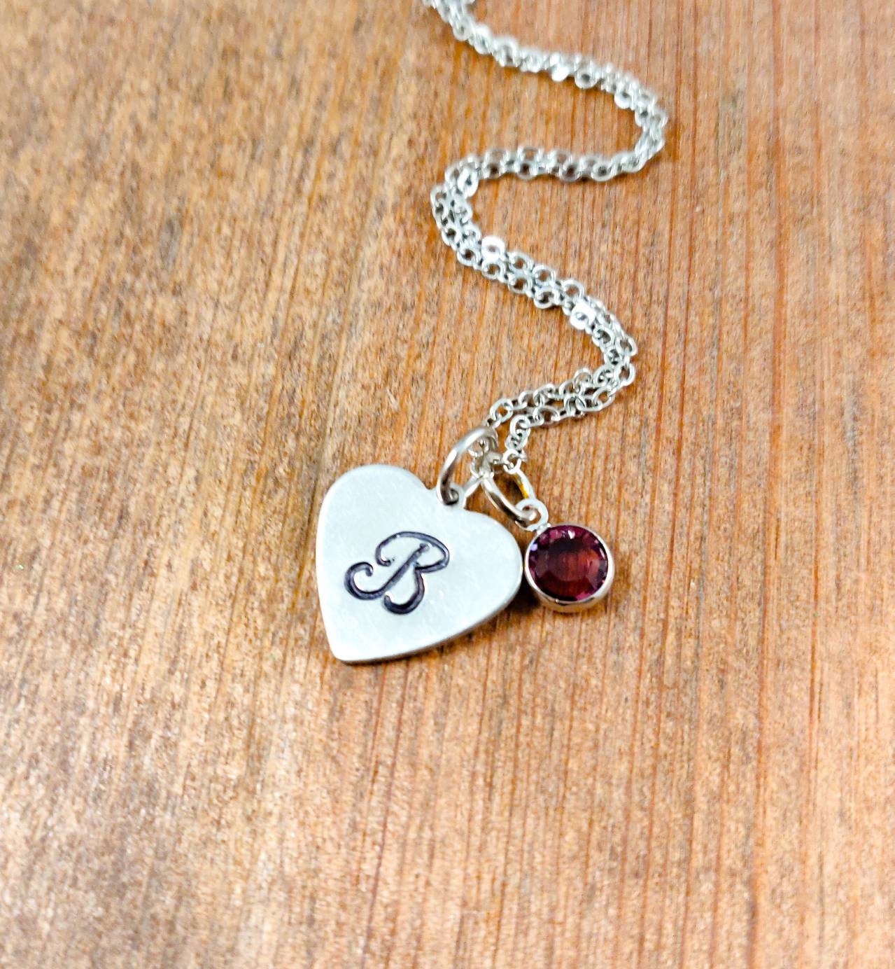 Personalized Initial Necklace, Birthday Necklace, Easter Gift, Birthstone Necklace, Initial Necklace, Bridesmaid Jewelry, Birthday Gift