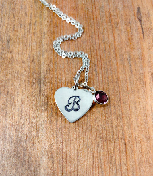 Personalized Initial Necklace, Birthday Necklace, Easter Gift, Birthstone Necklace, Initial Necklace, Bridesmaid Jewelry, Birthday Gift
