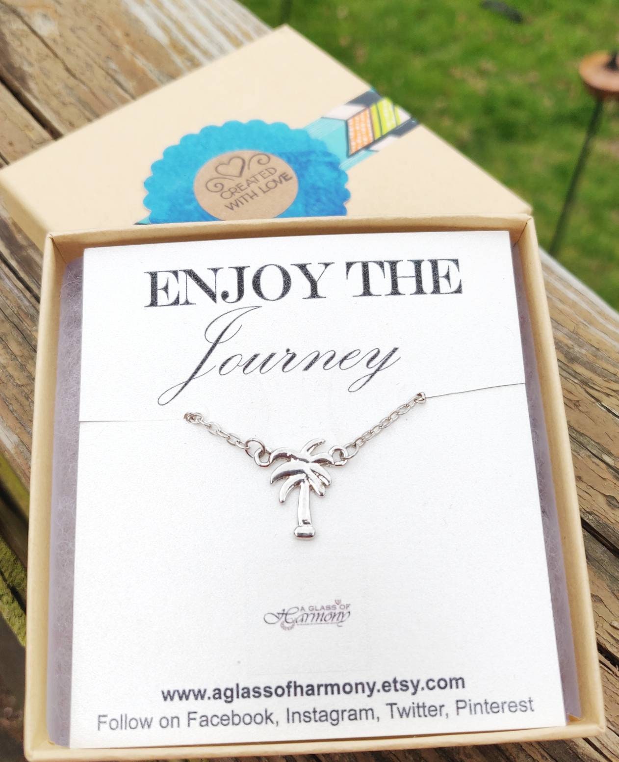 Retirement Gift, Retirement Necklace, Retirement Jewelry, Gift for Retirement, Palm Tree Necklace, Retirement gift for her, Palm Tree Jewelr