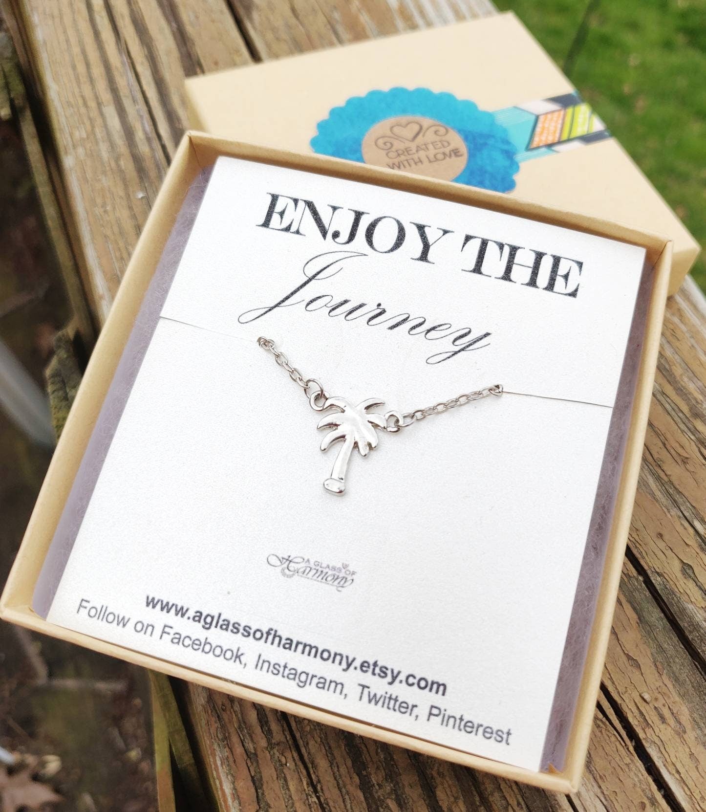 Retirement Gift, Retirement Necklace, Retirement Jewelry, Gift for Retirement, Palm Tree Necklace, Retirement gift for her, Palm Tree Jewelr