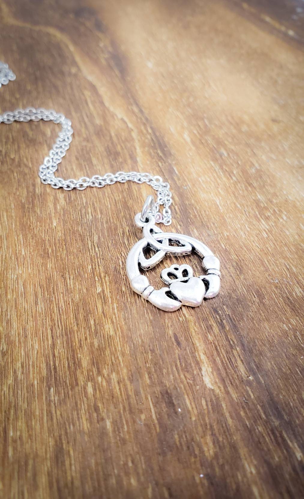 Irish Claddagh Necklace, Irish Jewelry, Irish Gift, Claddagh Jewelry, Silver Claddagh Necklace, Irish Jewelry, Irish Necklace, Claddagh