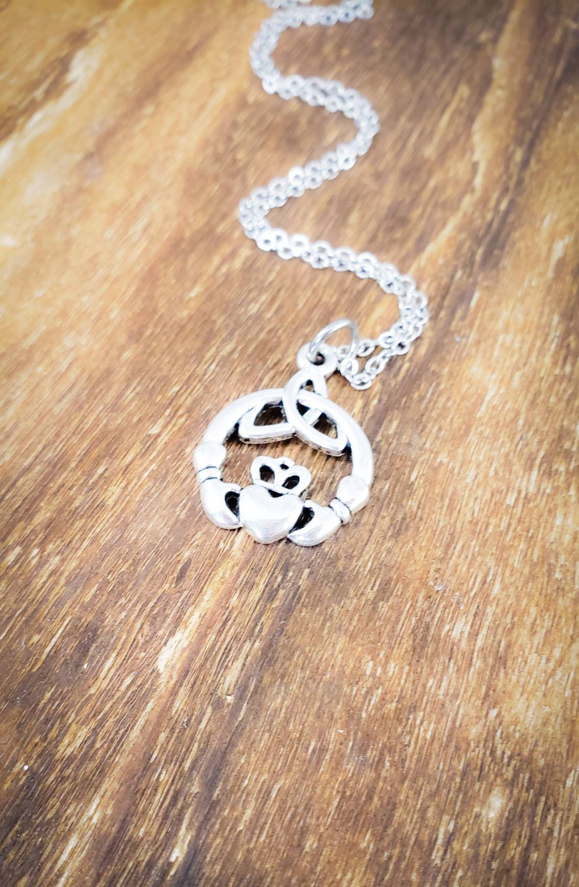 Irish Claddagh Necklace, Irish Jewelry, Irish Gift, Claddagh Jewelry, Silver Claddagh Necklace, Irish Jewelry, Irish Necklace, Claddagh